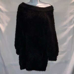 Elegant Black Off-Shoulder Sweater